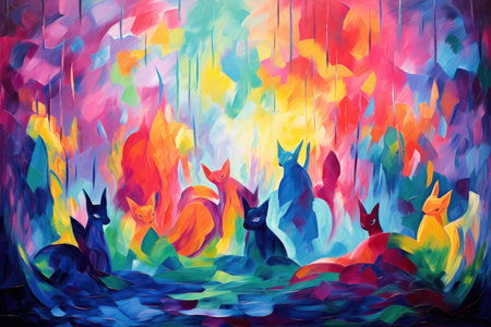 Cunning shape-shifting foxes with magical abilities - Generative AIの素材