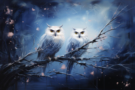 Bewitching moonstone cats, their eyes shimmering with lunar light and mystery - Generative AIの素材