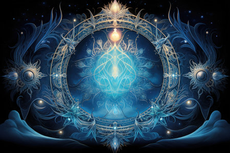 Mystical moonstone portals, bridging the gap between realms and dimensions - Generative AIの素材