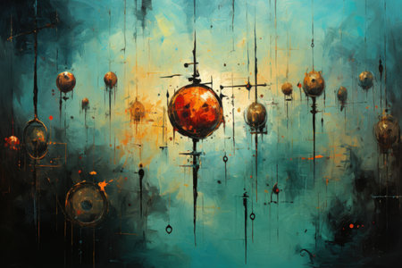 Cursed amulets of forgotten sorcery, imbued with ancient spells and curses - Generative AIの素材