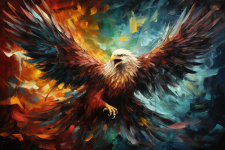 Loyal griffins, majestic creatures with the body of a lion and the wings of an eagle - Generative AIの素材