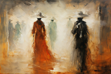 Illusory mirage phantoms, deceiving travelers with their tantalizing visions - Generative AIの素材