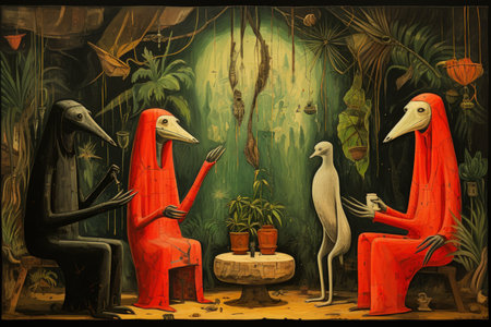Charming talking animals offering sage advice - Generative AIの素材