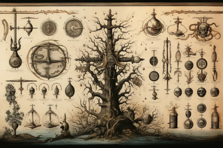 Cursed amulets of forgotten sorcery, imbued with ancient spells and curses - Generative AIの素材