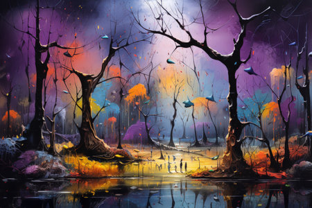 Enchanted forests with sentient talking trees - Generative AIの素材