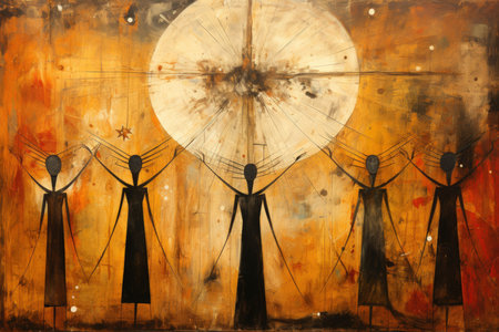 Celestial beings with wings of pure light and angelic voices - Generative AIの素材