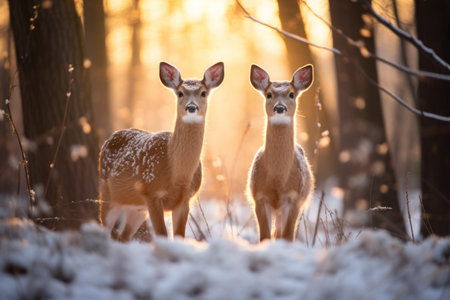 Wildlife in Winter - Generative AIの写真素材