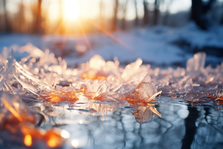 Frozen Bodies of Water - Generative AIの写真素材