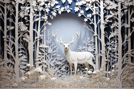 Wildlife in Winter - Generative AIの写真素材