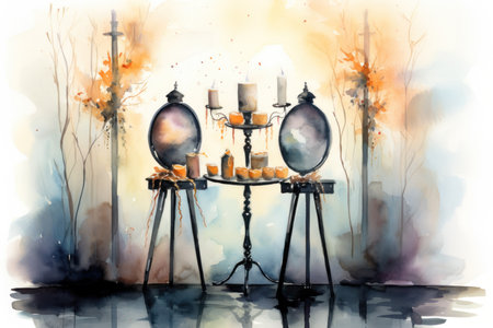 Bewitched Shadow Mirrors - Generative AIの写真素材