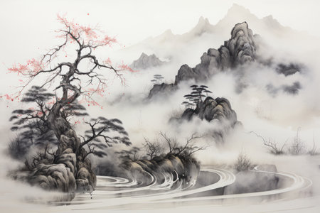 Whispering Wind Whispers - Generative AIの写真素材