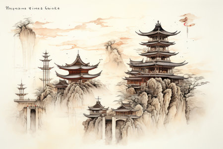 Whimsical cloud castles, floating high above the world, accessible only to dreamers - Generative AIの写真素材