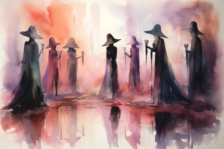 Bewitched Shadow Mirrors - Generative AIの写真素材