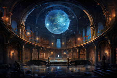 Ancient Celestial Libraries - Generative AIの写真素材
