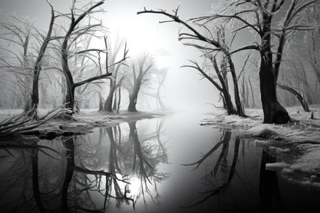 Frozen Bodies of Water - Generative AIの写真素材
