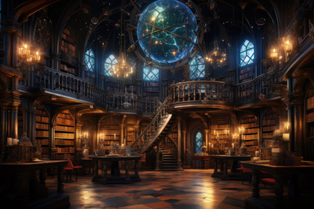 Ancient Celestial Libraries - Generative AIの写真素材