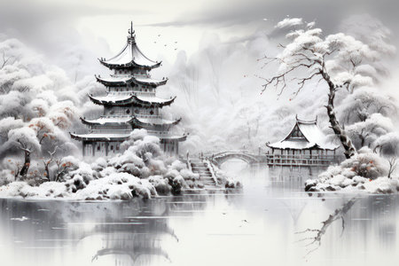 Winter Wonderland - Generative AIの写真素材