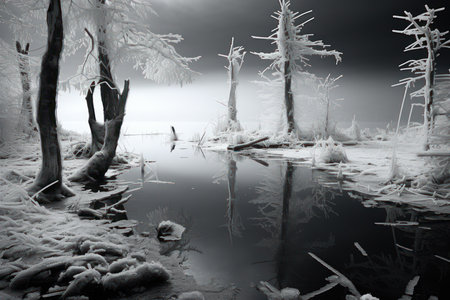 Frozen Bodies of Water - Generative AIの写真素材