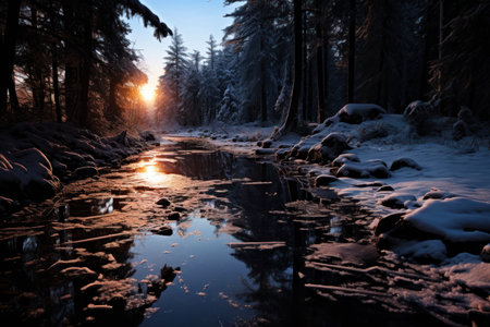Frozen Bodies of Water - Generative AIの写真素材
