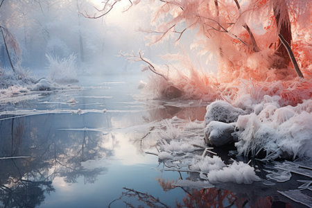 Frozen Bodies of Water - Generative AIの写真素材
