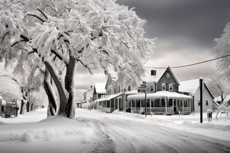 Snow-Covered Landscapes - Generative AIの写真素材