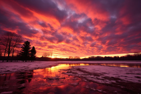 Winter Sunsets and Sunrises - Generative AIの素材