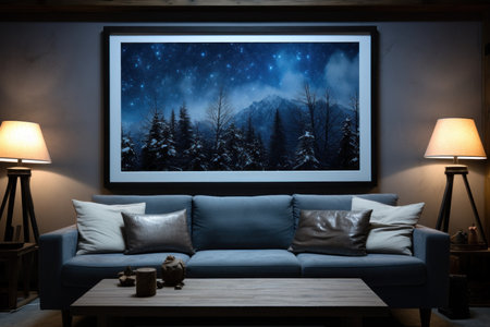 Starry Winter Nights: Long-exposure shots of the night sky in winter, highlighting stars, constellations, and the Milky Way. - Generative AIの素材