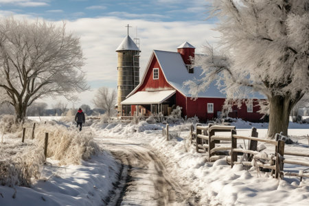 Winter Farm Scenes - Generative AIの素材