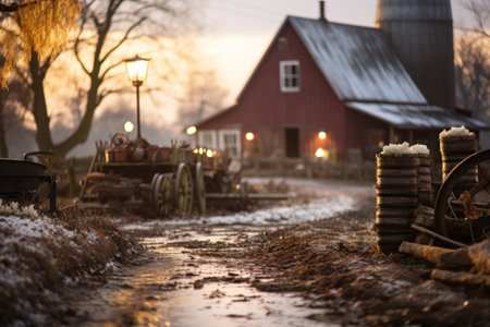 Winter Farm Scenes - Generative AIの素材