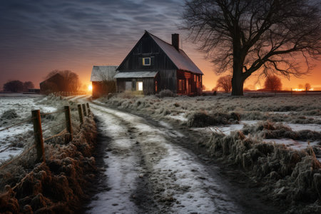 Winter Farm Scenes - Generative AIの素材