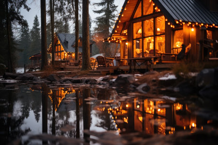 Cozy Cabin Retreats - Generative AIの素材