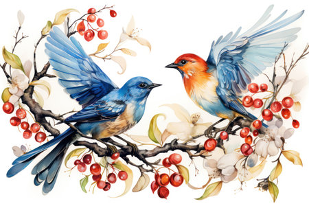 Winter Birds in Flight - Generative AIの素材