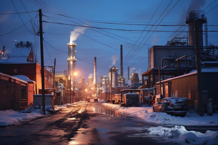 Winter Industrial Scenes - Generative AIの素材