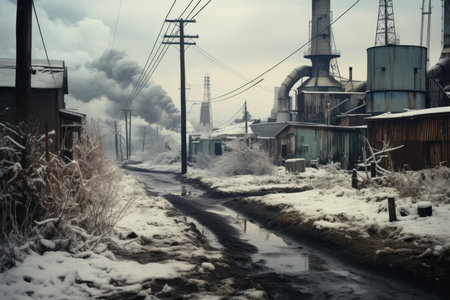 Winter Industrial Scenes - Generative AIの素材