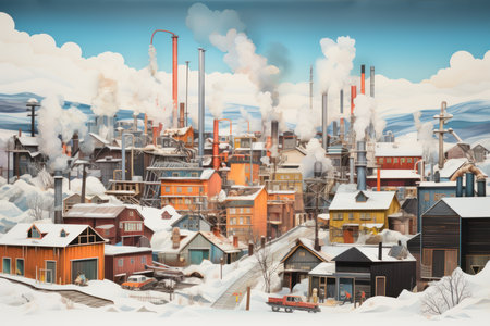 Winter Industrial Scenes - Generative AIの素材