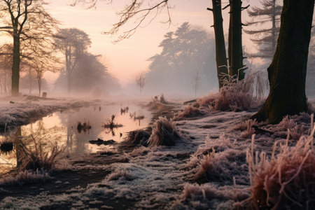 Frosty Morning Landscapes - Generative AIの素材