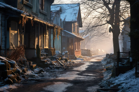 Frosty Morning Landscapes - Generative AIの素材