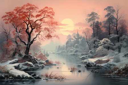 Frosty Morning Landscapes - Generative AIの素材