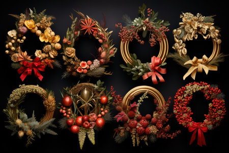 Festive Wreaths - Generative AIの素材