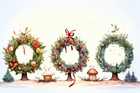Festive Wreaths - Generative AIの素材