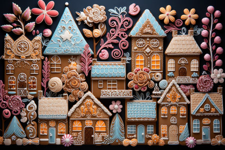 Gingerbread Houses - Generative AIの素材