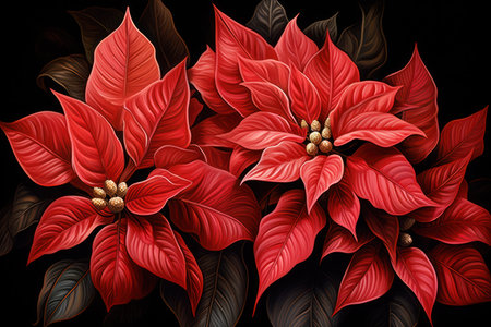 Poinsettias - Generative AIの素材