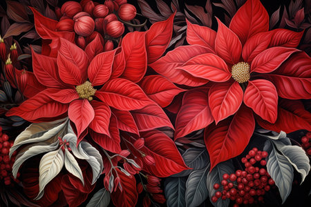Poinsettias - Generative AIの素材