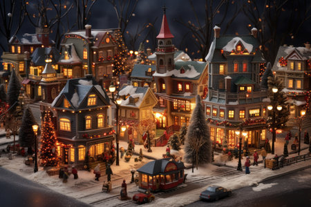 Christmas Village Displays - Generative AIの素材