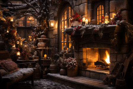 Fireplace Moments - Generative AIの素材