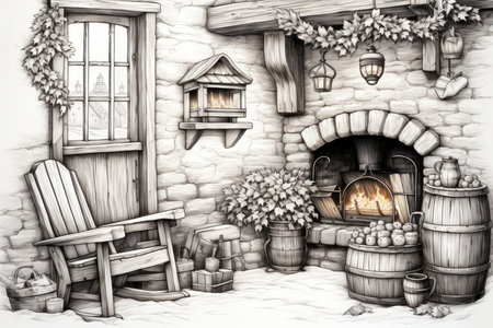 Fireplace Moments - Generative AIの素材