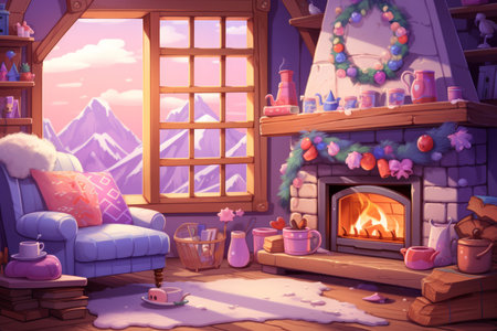 Fireplace Moments - Generative AIの素材