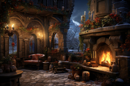 Fireplace Moments - Generative AIの素材