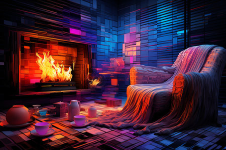 Fireplace Moments - Generative AIの素材