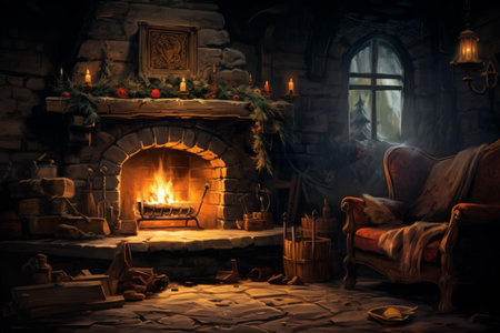 Fireplace Moments - Generative AIの素材